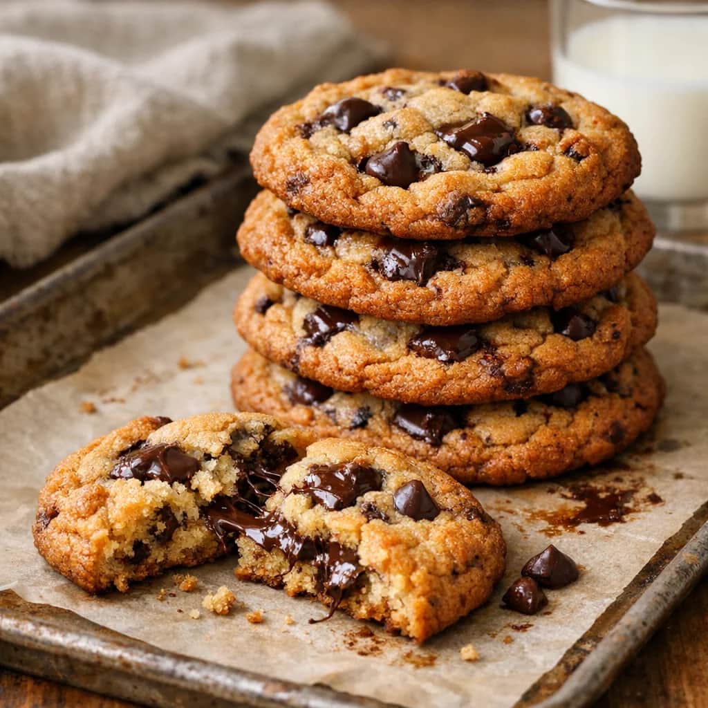 Classic Chocolate Chip Cookies - Perfect chewy chocolate chip cookies with the ideal balance of crispy edges and soft centers.
